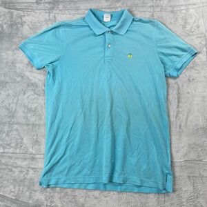 Brooks Brothers Polo Shirt Mens Medium Blue Slim Fit Golf Performance Popover